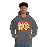 Kansas City Football Paint Stripe KC Unisex Heavy Blend Hooded Sweatshirt! Football Season!