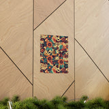 Vintage 70's Inspired Musical Notes Florals Premium Matte Vertical Posters!