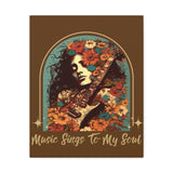 Vintage 70's Inspired Music Sings To My Soul Canvas Gallery Wraps!