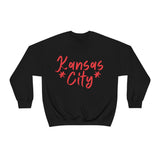 Kansas City Football Unisex Heavy Blend Crewneck Sweatshirt! Football Season!