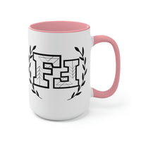 Freckled Fox Company Brand Logo 2023 Two-Tone Coffee Mugs, 15oz! Merch! Spring Vibes!