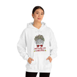 Just Really Love Christmas Bun Girl Unisex Heavy Blend Hooded Sweatshirt! Winter Vibes!