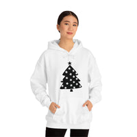 Star Christmas Tree Minimalistic Design Unisex Heavy Blend Hooded Sweatshirt! Winter Vibes!