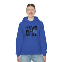 Enjoy The Winter Holiday Snowflake Unisex Heavy Blend Hooded Sweatshirt! Winter Vibes!