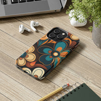 Vintage Florals Brown and Teal Tough Phone Cases, Case-Mate!