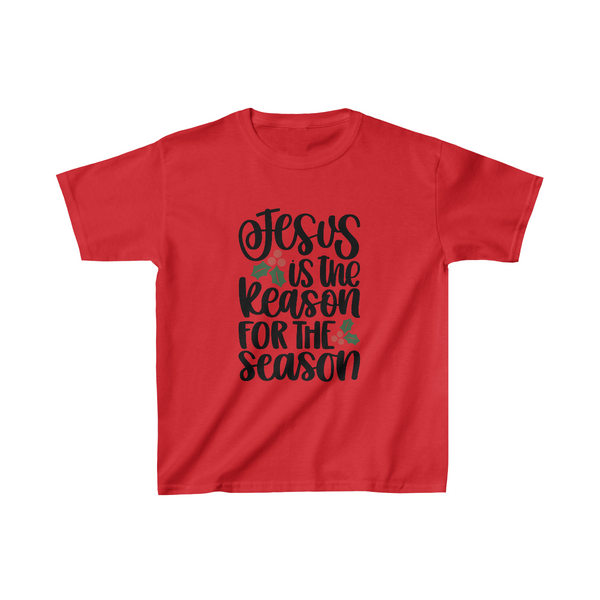 Jesus Is the Reason for the Season Unisex Kids Heavy Cotton Graphic Tees! Foxy Kids! Winter Vibes!