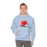 Valentines Day Stethoscope Heart Hug Emergency Department Unisex Heavy Blend Hooded Sweatshirt! Spring Vibes!