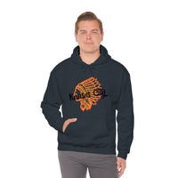 Kansas City Football Chief Outlined Unisex Heavy Blend Hooded Sweatshirt! Football Season!