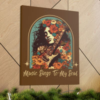 Vintage 70's Inspired Music Sings To My Soul Canvas Gallery Wraps!