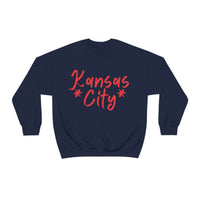 Kansas City Football Unisex Heavy Blend Crewneck Sweatshirt! Football Season!