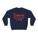 Kansas City Football Unisex Heavy Blend Crewneck Sweatshirt! Football Season!