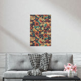 Vintage 70's Inspired Musical Notes Florals Premium Matte Vertical Posters!