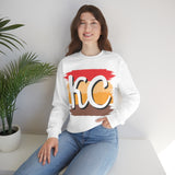 Kansas City Football Paint Stripe Vintage KC Unisex Heavy Blend Crewneck Sweatshirt! Football Season!