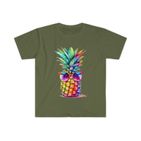 Pineapple Sunglasses Summer Time Fun Unisex Graphic Tees! Summer Vibes!