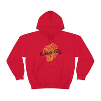 Kansas City Football Chief Outlined Unisex Heavy Blend Hooded Sweatshirt! Football Season!