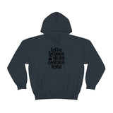 Coffee... Because its to Early for Wine Unisex Heavy Blend Hooded Sweatshirt! Sarcastic Vibes!