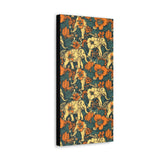 Vintage 70's Inspired Elephant Florals Canvas Gallery Wraps!