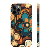 Vintage Florals Brown and Teal Tough Phone Cases, Case-Mate!