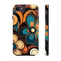 Vintage Florals Brown and Teal Tough Phone Cases, Case-Mate!