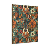 Floral Vintage 70's Inspired Guitar Canvas Gallery Wraps!