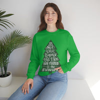 It's What is Around the Tree That Matters Unisex Heavy Blend Crewneck Sweatshirt! Winter Vibes!