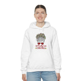 Just Really Love Christmas Bun Girl Unisex Heavy Blend Hooded Sweatshirt! Winter Vibes!