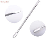 1Pcs Stainless Steel Double Head Cuticle Pusher