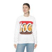 Kansas City Football Paint Stripe Vintage KC Unisex Heavy Blend Crewneck Sweatshirt! Football Season!