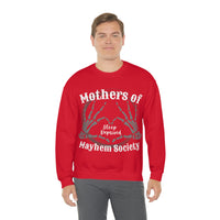 Mothers of Mayhem Society, Sleep Deprived Crewneck Sweatshirt! Sarcastic Vibes! Family Vibes!