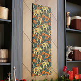 Vintage 70's Inspired Elephant Florals Canvas Gallery Wraps!