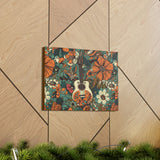 Floral Vintage 70's Inspired Guitar Canvas Gallery Wraps!