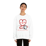 Valentines Day Emergency Department Stethoscope Heart Unisex Heavy Blend Crewneck Sweatshirt! Spring Vibes!