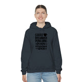 Coffee... Because Punching People is Frowned Upon! Unisex Heavy Blend Hooded Sweatshirt! Sarcastic Vibes!