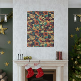 Vintage 70's Inspired Musical Notes Floral Canvas Gallery Wraps!