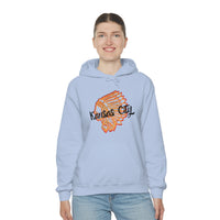 Kansas City Football Chief Outlined Unisex Heavy Blend Hooded Sweatshirt! Football Season!