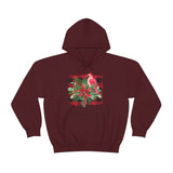 Buffalo Print Cardinal Holiday Unisex Heavy Blend Hooded Sweatshirt! Winter Vibes!