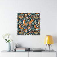 Vintage 70's Inspired Floral Foxy Canvas Gallery Wraps!