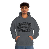 Christmas Begins With Christ Unisex Heavy Blend Hooded Sweatshirt! Winter Vibes!