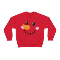 Snowman Grinning Side View Unisex Heavy Blend Crewneck Sweatshirt! Winter Vibes!