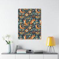 Vintage 70's Inspired Floral Foxy Canvas Gallery Wraps!