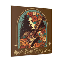 Vintage 70's Inspired Music Sings To My Soul Canvas Gallery Wraps!