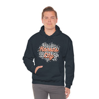 Kansas City Football Grey and Pink Leopard Print Unisex Heavy Blend Hooded Sweatshirt! Football Season!