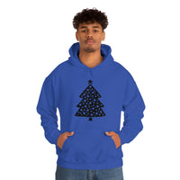 Christmas Tree Polka Dot Minimalistic Unisex Heavy Blend Hooded Sweatshirt! Winter Vibes!