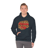 Kansas City Football Leopard Print Unisex Heavy Blend Hooded Sweatshirt! Football Season!