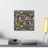 Vintage 70's Inspired Floral Foxy Canvas Gallery Wraps!