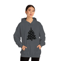 Star Christmas Tree Minimalistic Design Unisex Heavy Blend Hooded Sweatshirt! Winter Vibes!