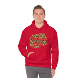 Kansas City Football Leopard Print Unisex Heavy Blend Hooded Sweatshirt! Football Season!