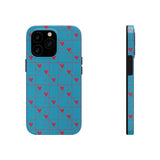 Valentines Day Tic Tac Toe Hearts Blue Tough Phone Cases, Case-Mate! Spring Vibes!