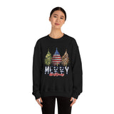 Rustic Military Merry Christmas Holiday Unisex Heavy Blend Crewneck Sweatshirt! Winter Vibes!