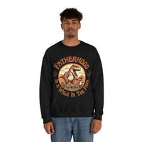 Fatherhood is a Walk in the park Fathers Day Unisex Heavy Blend Crewneck Sweatshirt!